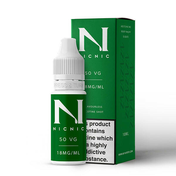 Nic Nic Freebase Shot 18mg 50VG, Bottle And Packaging, Front