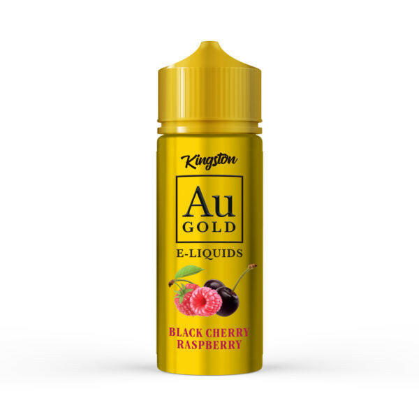 Kingston AU Gold Black Cherry Raspberry 100ml E-Liquid, Bottle, Front