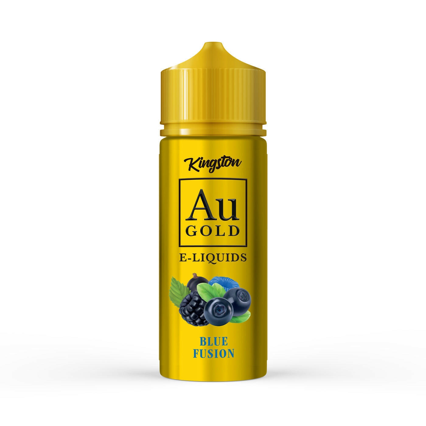 Kingston AU Gold Blue Fusion 100ML E-Liquid, Bottle, Front