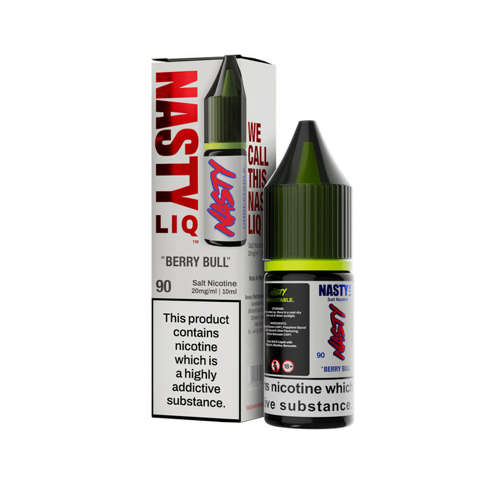 Nasty Liq Berry Bull Nic Salts, Packing and Bottle, Front