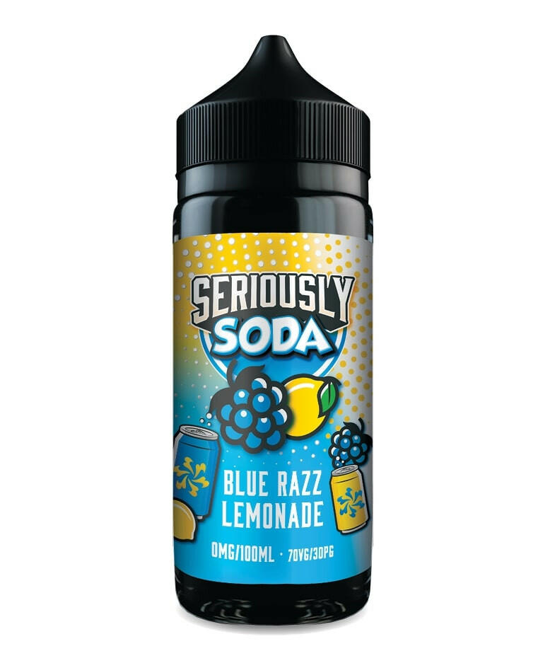 Seriously Soda Blue Razz Lemonade 100ML Shortfill, Bottle, Front