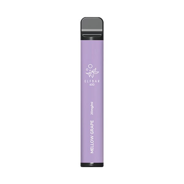 Elfbar 600 Mellow Grape Disposable Vape, Device, Front