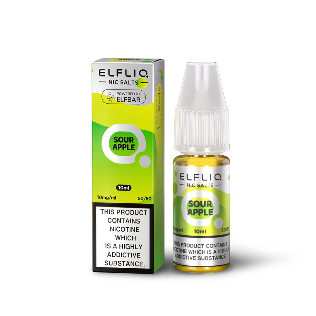 Elfliq Sour Apple Nic Salt E-Liquid by Elfbar | 5 For 10 Escobar Vape Shop Elfliq Sour Apple Nic Salt E-Liquid by Elfbar | 5 For 10 Escobar Vape Shop