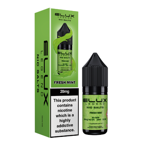 Elux Legend Fresh Mint, Bottle and Packaging, Front