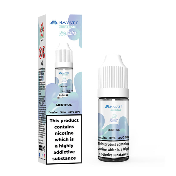 Hayati Pro Max Menthol Nic Salt, Bottle and Packaging, Front