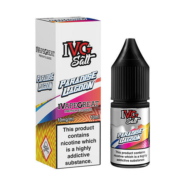 IVG Paradise Lagoon Nic Salts, Packaging and Bottle Front