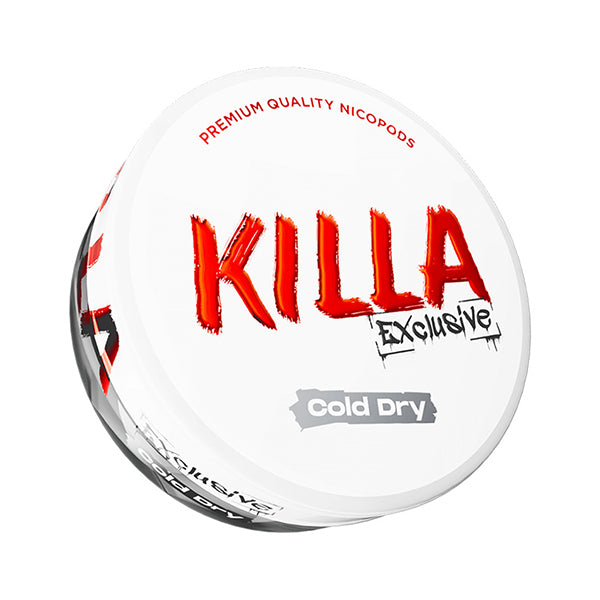 Killa Exclusive Cold Dry Nicotine Pouch, Tub, Front