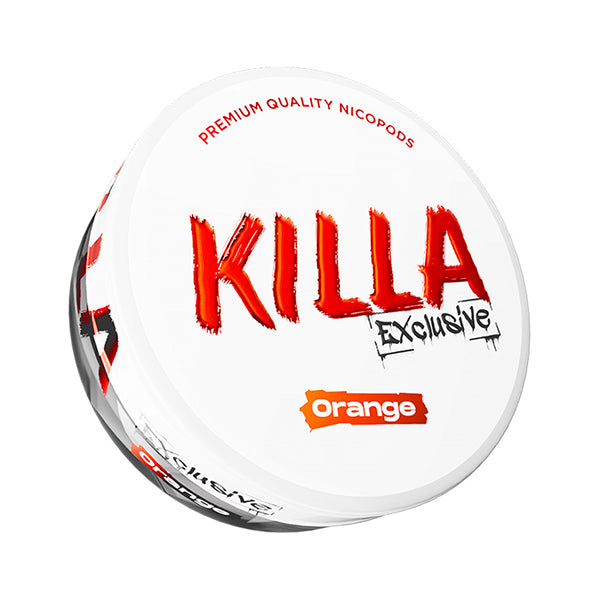Killa Exclusive Orange Nicotine Pouch, Tub, Front