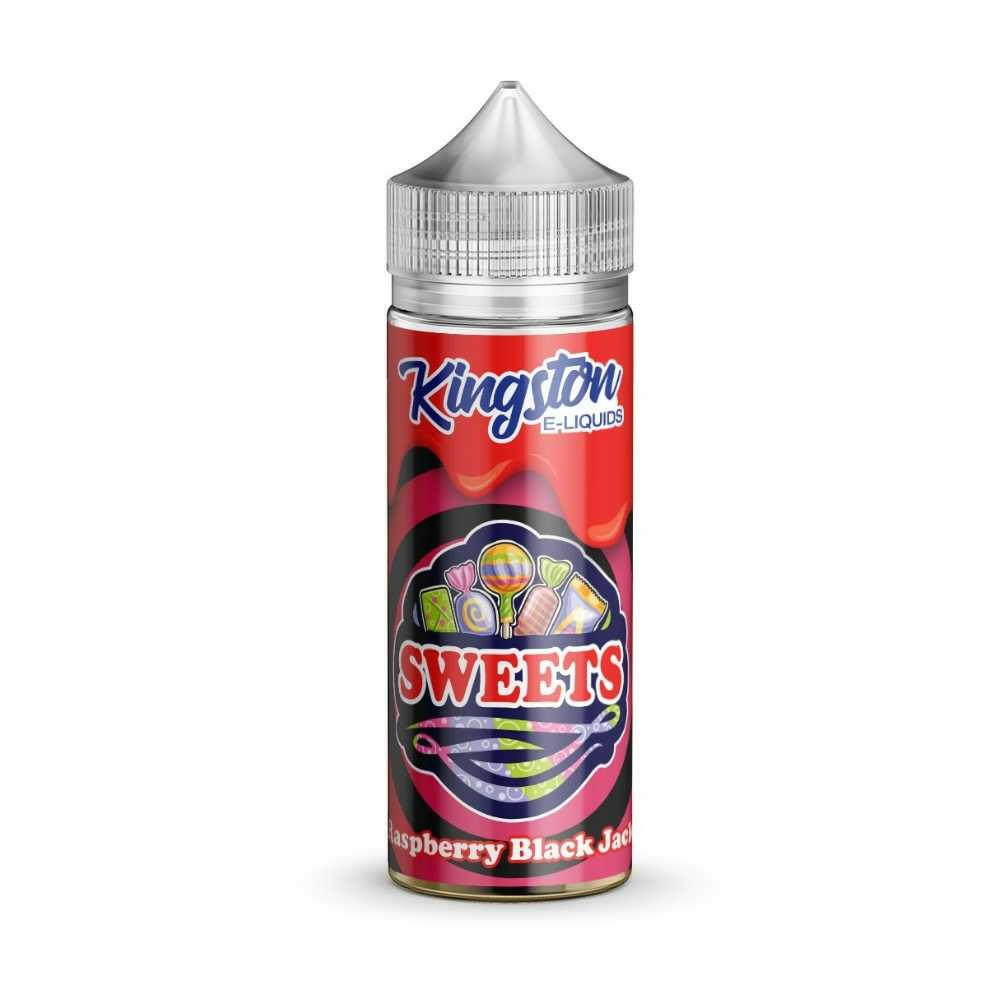 Kingston Sweets Raspberry Black Jack 100ML E-Liquid, Bottle, Front