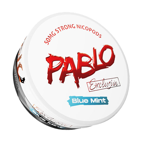 Pablo Exclusive Blue Mint Nicotine Pouches, Packaging, Front