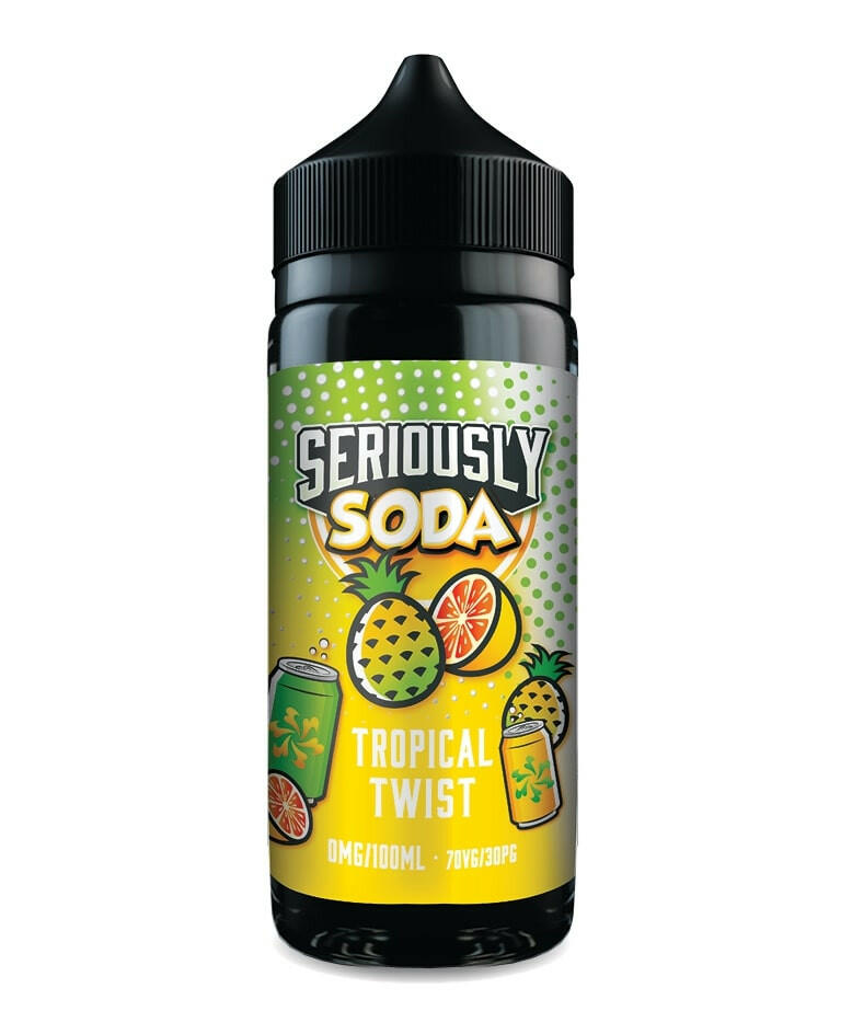 Seriously Soda Tropical Twist 100ML Shortfill, Bottle, Front