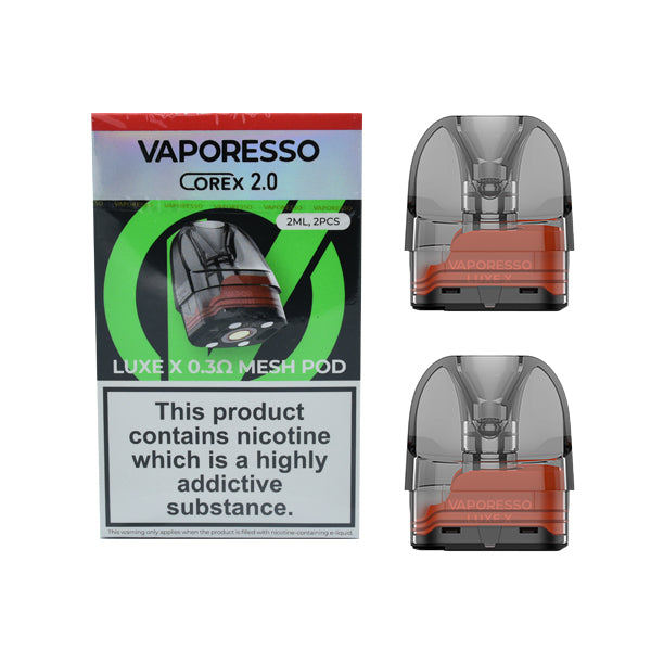 Vaporesso Luxe X Corex 2.0 Replacement Pods | 5.99 | Free Delivery Escobar Vape Shop Vaporesso Luxe X Corex 2.0 Replacement Pods | 5.99 | Free Delivery Escobar Vape Shop