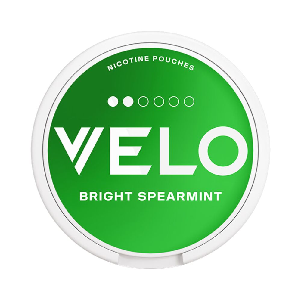 Velo Bright Spearmint Nicotine Pouch, Tub, Front