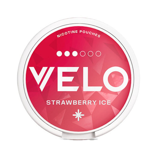 Velo Strawberry Ice Nicotine Pouch, Tub, Front