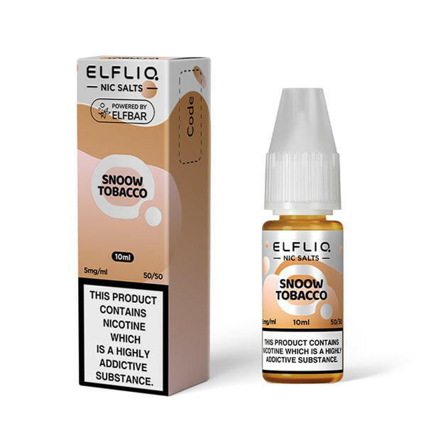 Elfliq Snoow Tobacco Nic Salts by Elf Bar, Packaging and Bottle Front