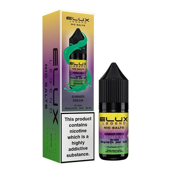 Elux Legend Summer Dream Nic Salt, Bottle and Packaging, Front