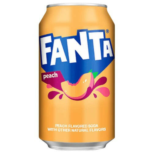 Fanta Peach Soda, Can, Front