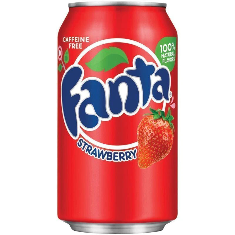 Fanta Strawberry Soda, Can, Front