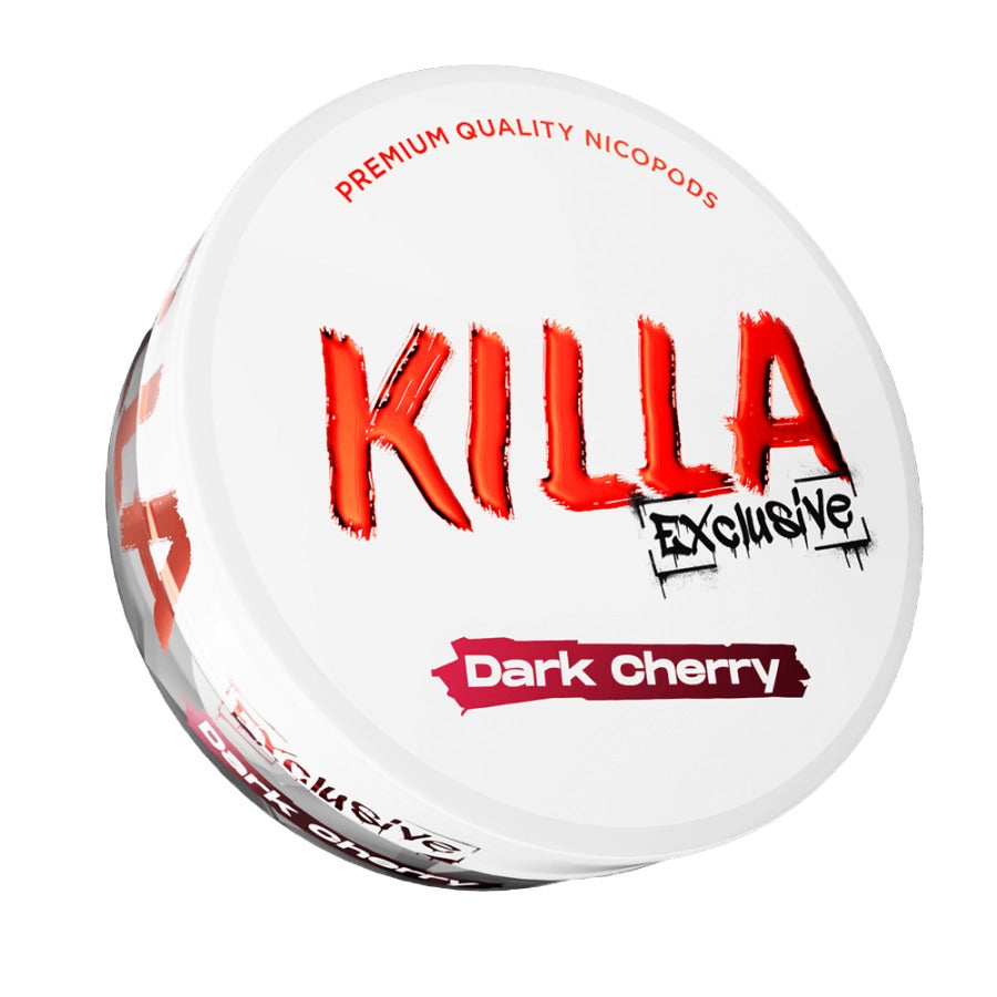 Killa Exclusive Dark Cherry Nicotine Pouches, Tub, Front