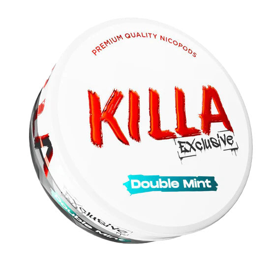 Killa Exclusive Double Mint Nicotine Pouches, Tub, Front
