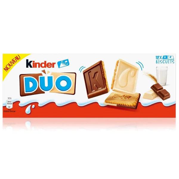 Kinder Duo Biscuit 12 Pack, Box, Front