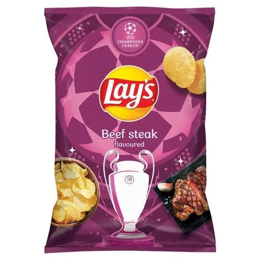 Lays Beef Steak Crisps, Bag, Front