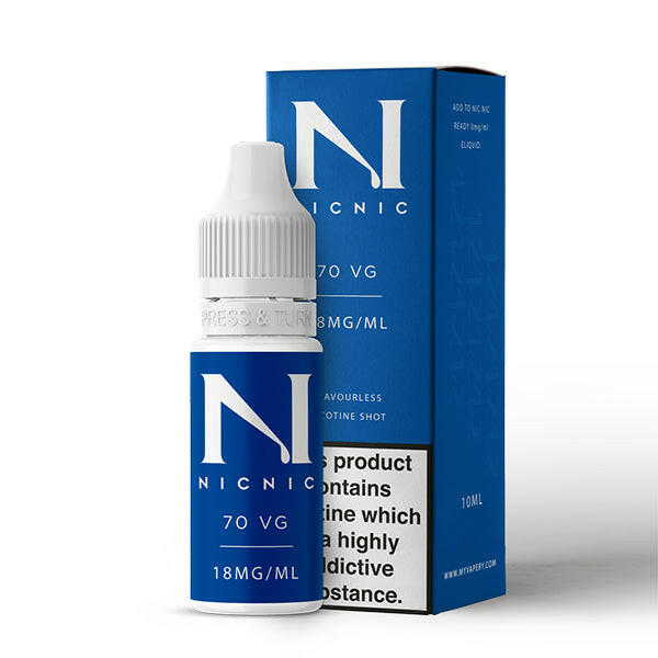 Nic Nic Freebase Shot 18mg 70VG, Bottle And Packaging, Front