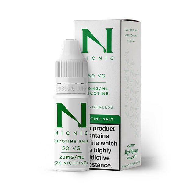 Nic Nic Nic Salt Shot 20mg 50VG, Bottle And Packaging, Front