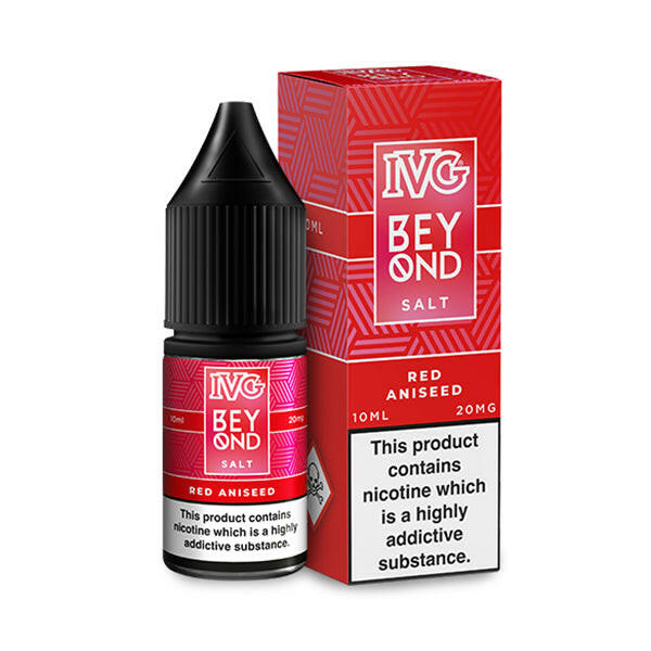Beyond Red Aniseed Nic Salts by IVG, Packaging and Botte, Front