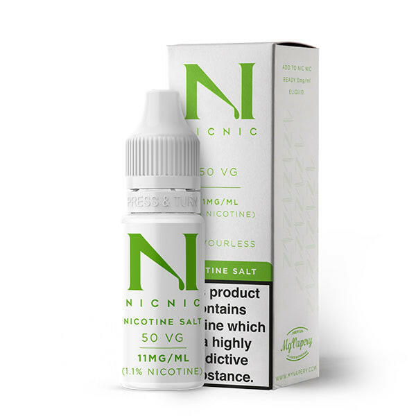 Nic Nic Nic Salt Shot 11mg 50VG, Bottle And Packaging, Front
