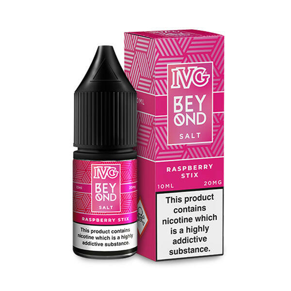 Beyond Raspbery Stix Nic Salts by IVG, Packaging and Botte, Front