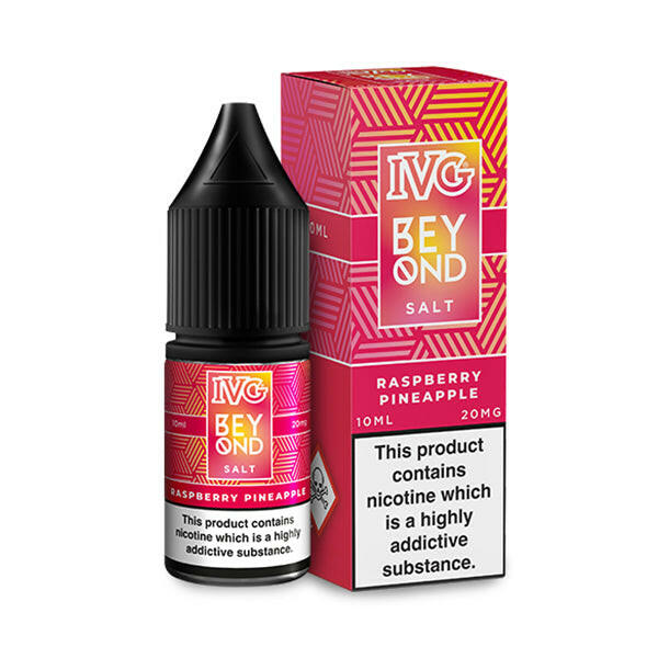 Beyond Raspberry Pineapple Nic Salts by IVG, Packaging and Botte, Front