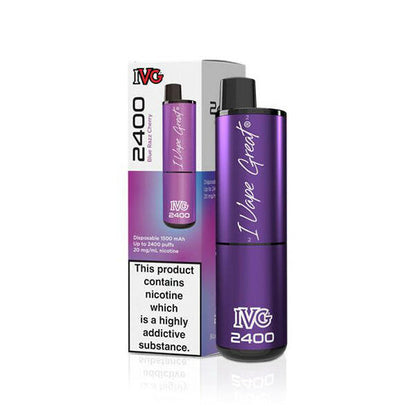 IVG 2400 4in1 Blue Razz Cherry, Device and Packaging, Front