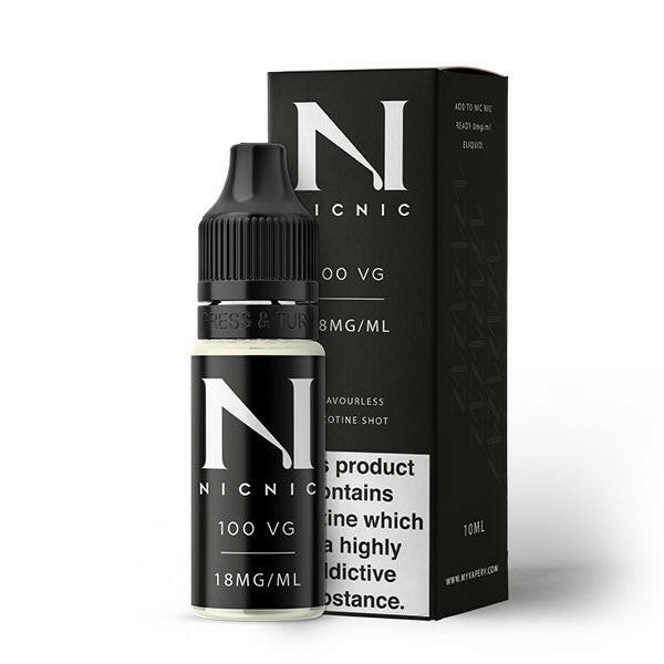 Nic Nic Freebase Shot 18mg 100VG, Bottle And Packaging, Front