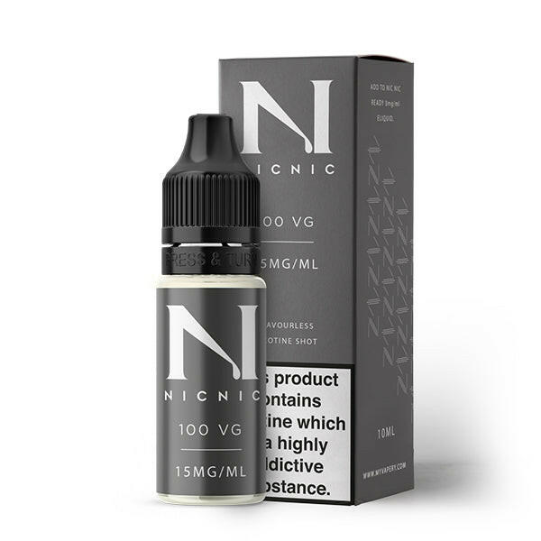 Nic Nic Freebase Shot 15mg 100VG, Bottle And Packaging, Front