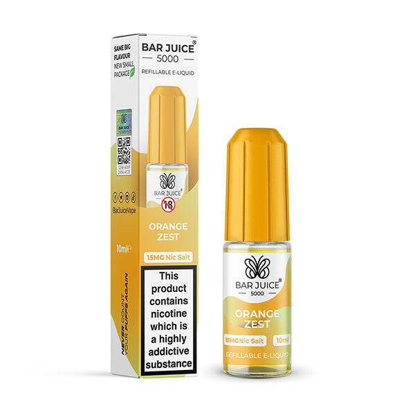Bar Juice 5000 Orange Zest Nic Salts, Packing and Bottle, Front
