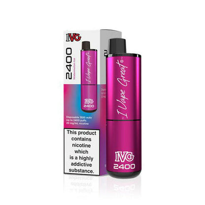 IVG 2400 4 in 1 Watermelon Ice, Device and Packaging, Front