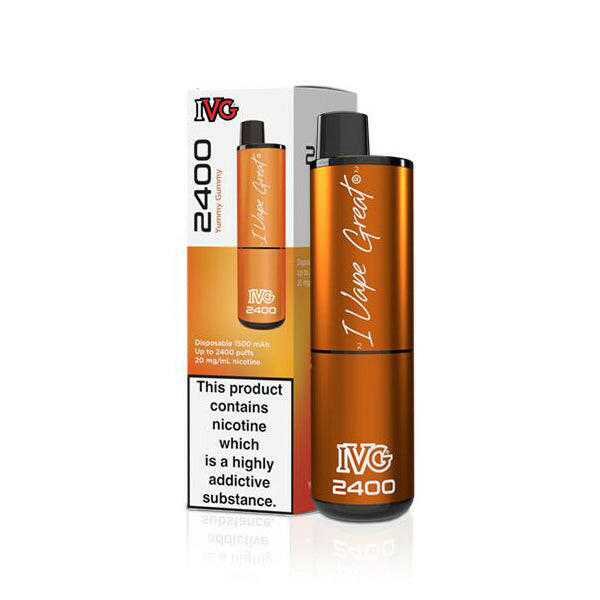 IVG 2400 4 in 1 Yummy Gummy Ice, Device and Packaging, Front