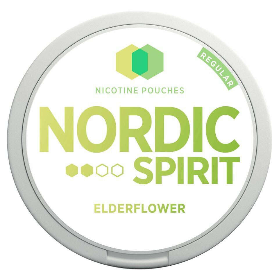 Nordic Spirit Elderflower Nicotine Pouches, Packing, Front