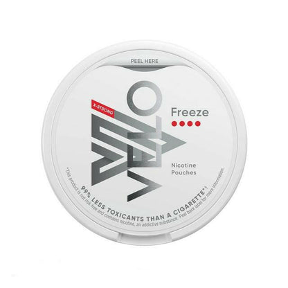 Velo X-Strong Freeze Nicotine Pouches, Packing, Front