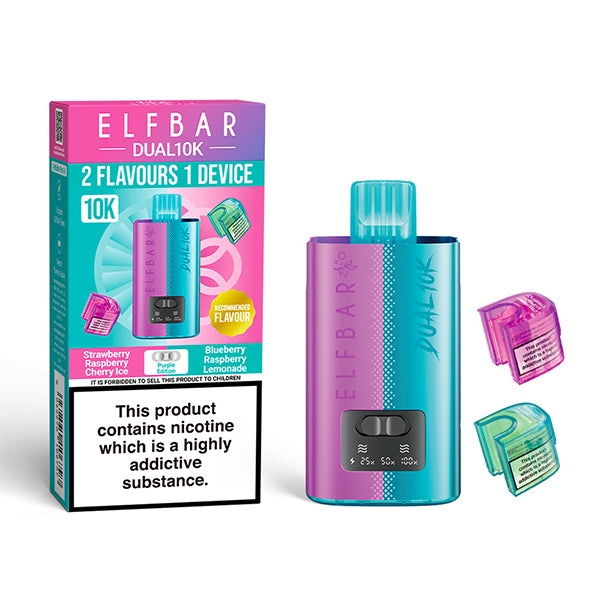 Elf Bar vape device and packaging on a white background