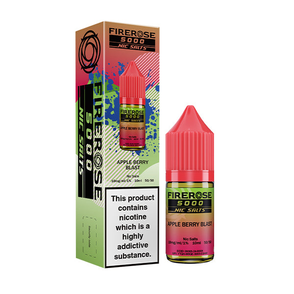 Elux Firerose Apple Berry Blast Nic Salt E-Liquid, Bottle and Packaging, Front