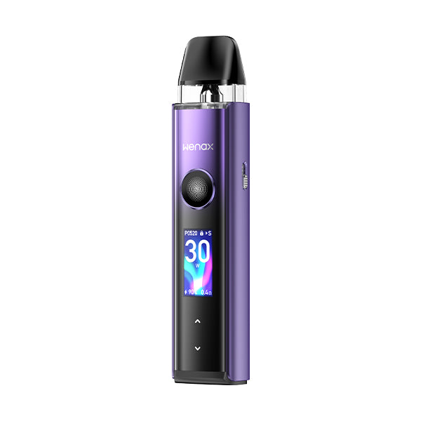 Geekvape Wenax Q Pro Luminous Purple Pod Kit, Device, Front