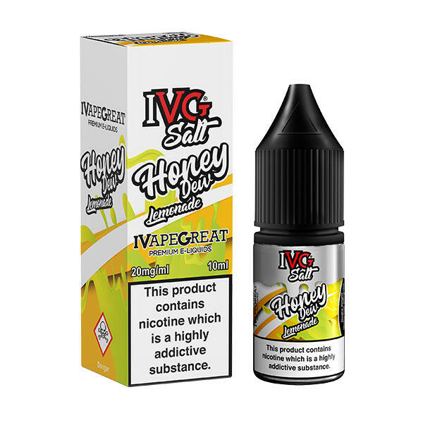 IVG Honeydew Lemonade Nic Salts, Packaging and Bottle Front