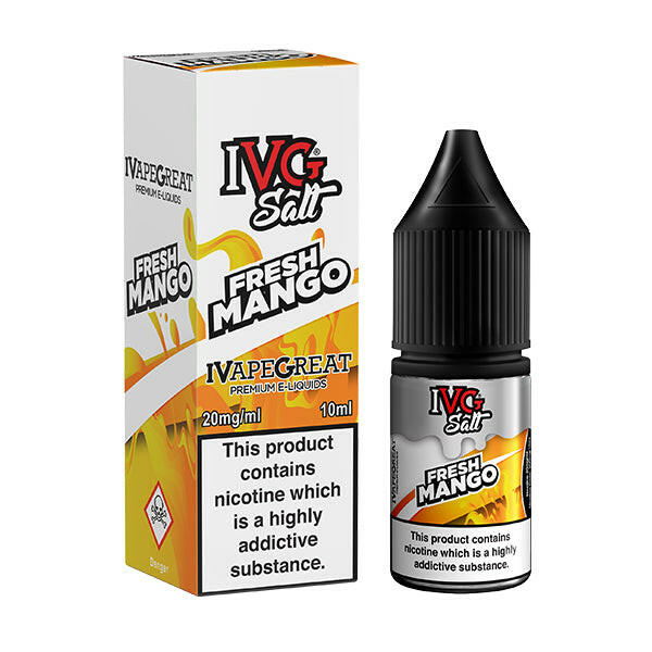 IVG Fresh Mango Nic Salts, Packaging and Bottle Front