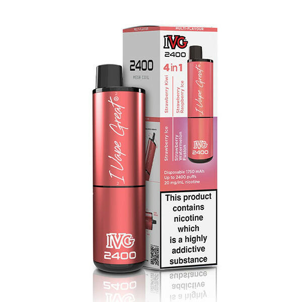 IVG 2400 4in1 Strawberry Edition, Device and Packaging, Front