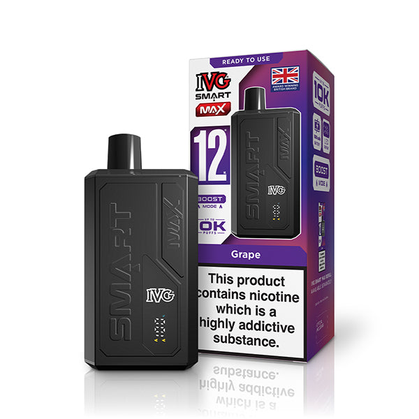 IVG vape device and packaging on a white background