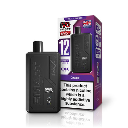 IVG vape device and packaging on a white background