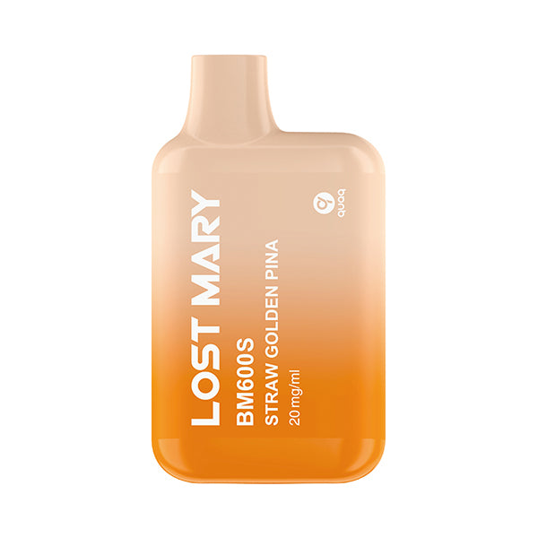 Lost Mary BM600S Straw Golden Pina Disposable Vape, Device, Front