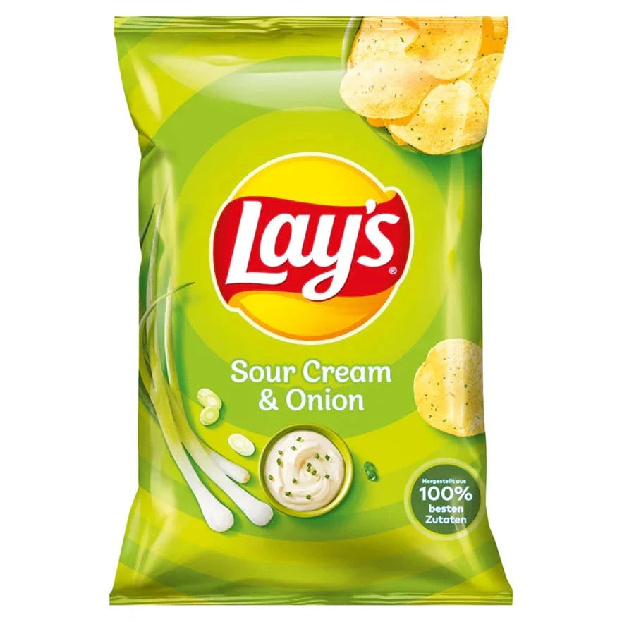 Lays Sour Cream & Onion, Bag, Front